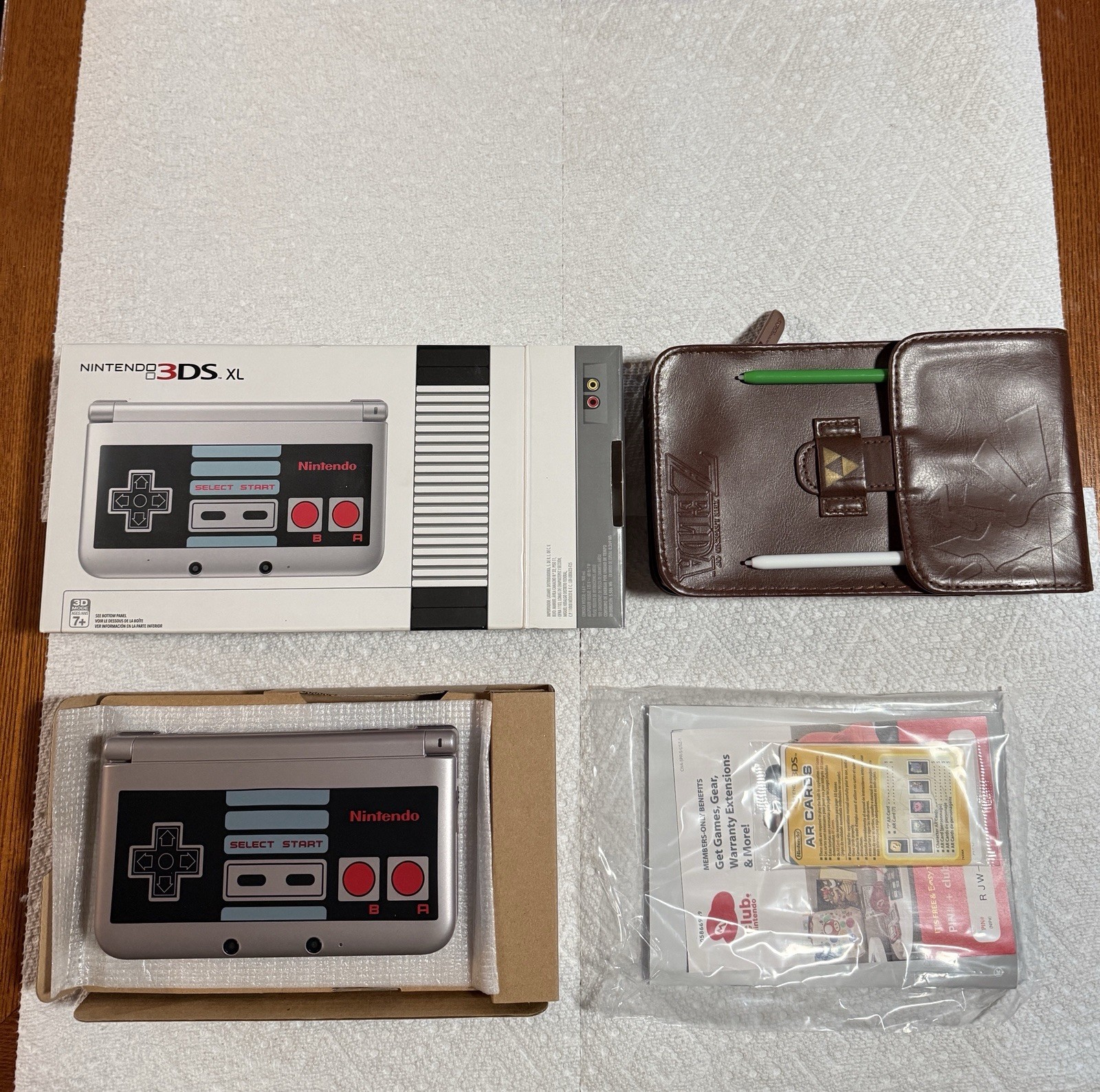 Nintendo 3DS XL NES Edition Handheld System Gray Black Red with Box, Accessories