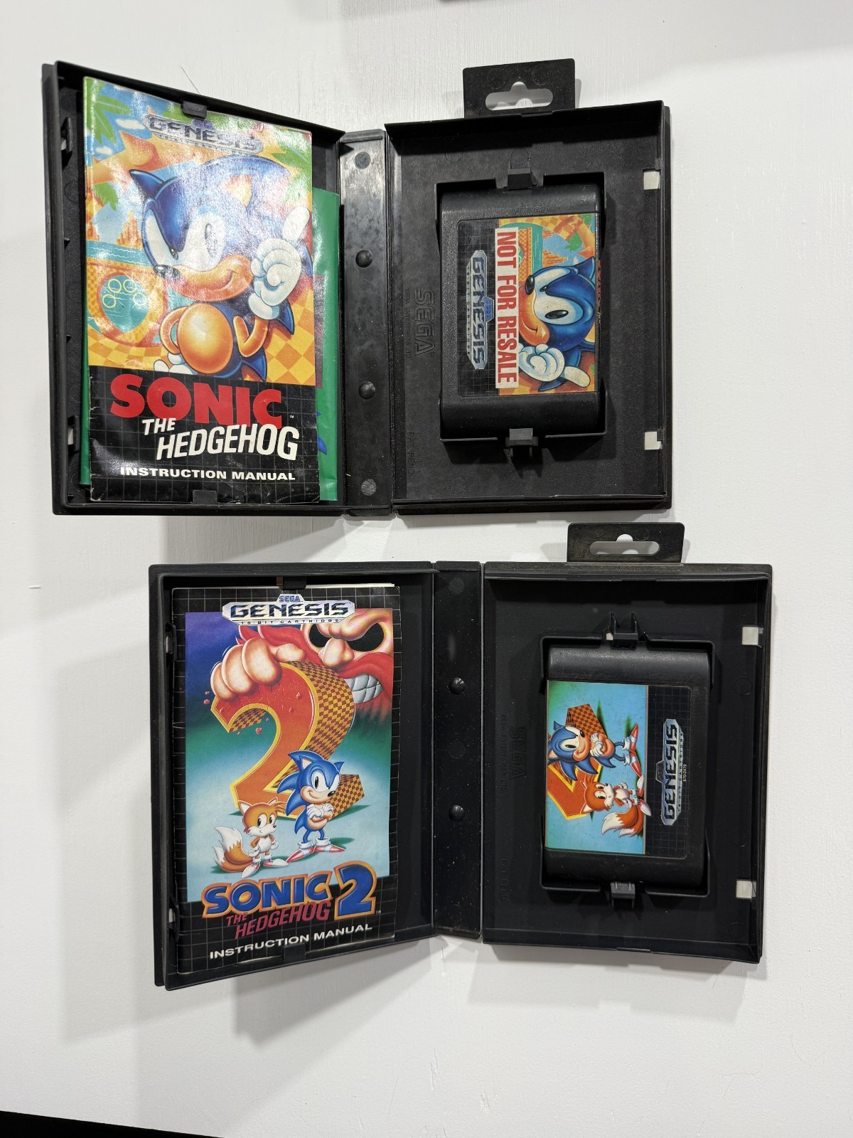 Original Sega Genesis Model 1 Console Sonic System Box Sonic 1&2 Tested Working