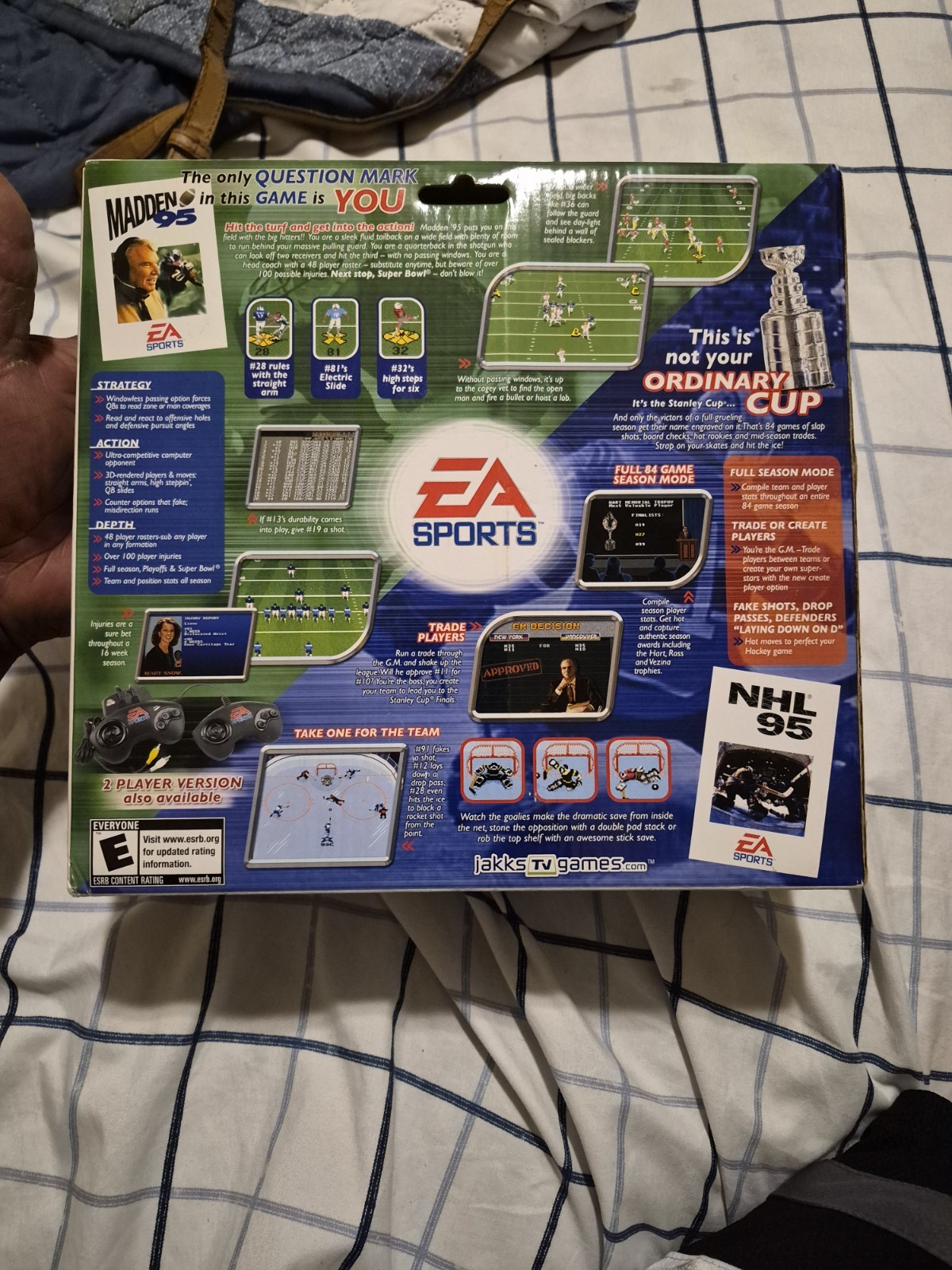 Jakks Pacific Plug It In & Play Microconsole Built-In Madden 95 NHL 95 RCA