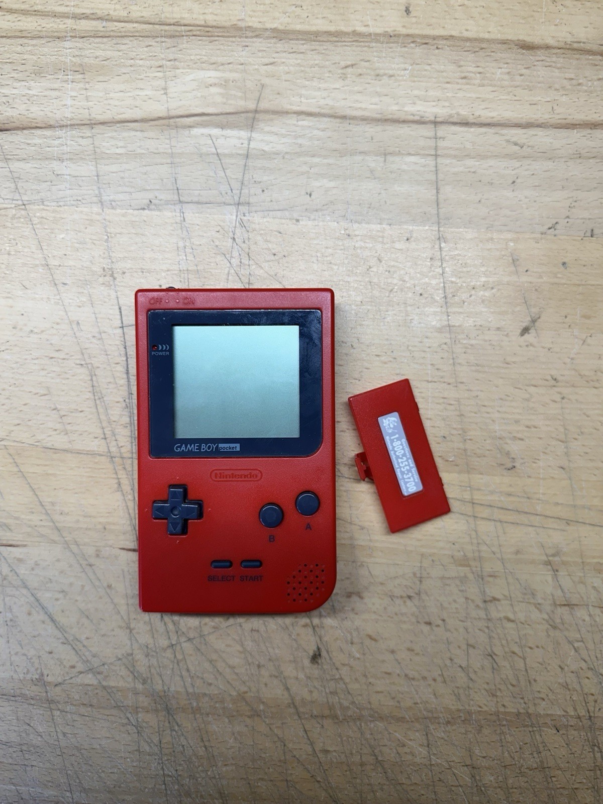Nintendo Game Boy Pocket – Red PARTS OR REPAIR Corrosion Light Flickers