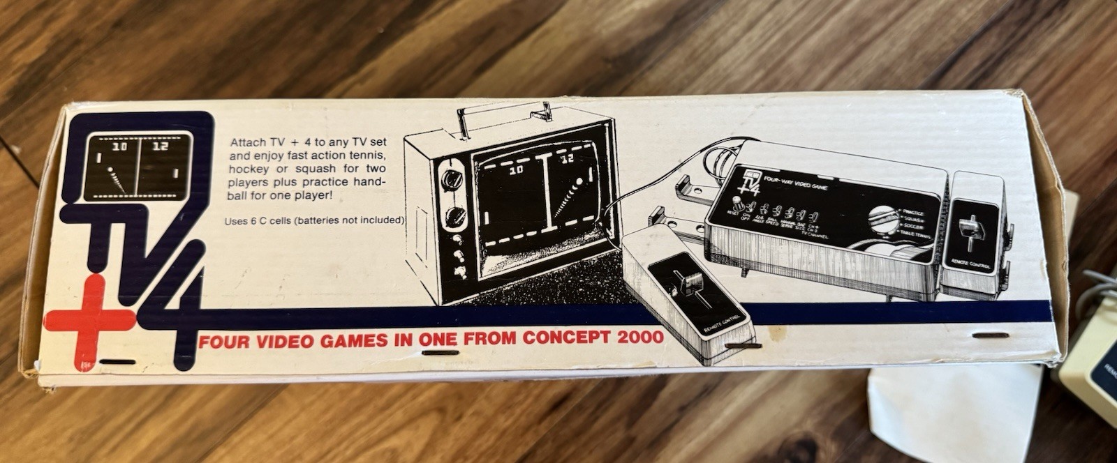 Concept 2000 TV+4 Video Game Console & Controllers Box & Manual *Untested