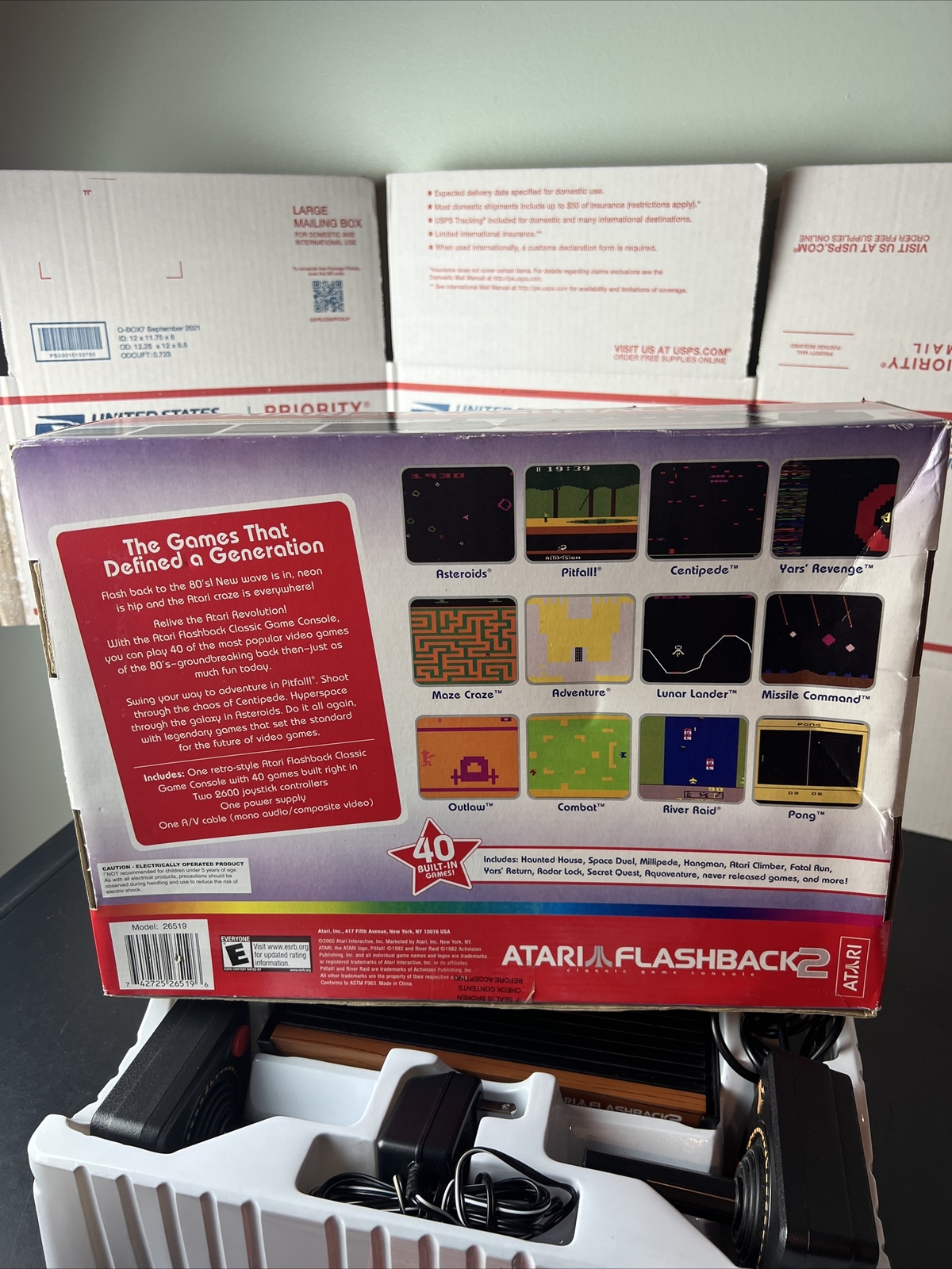 Atari Flashback 2 Launch Edition Black Plug & Play TV Game Video Game Vintage