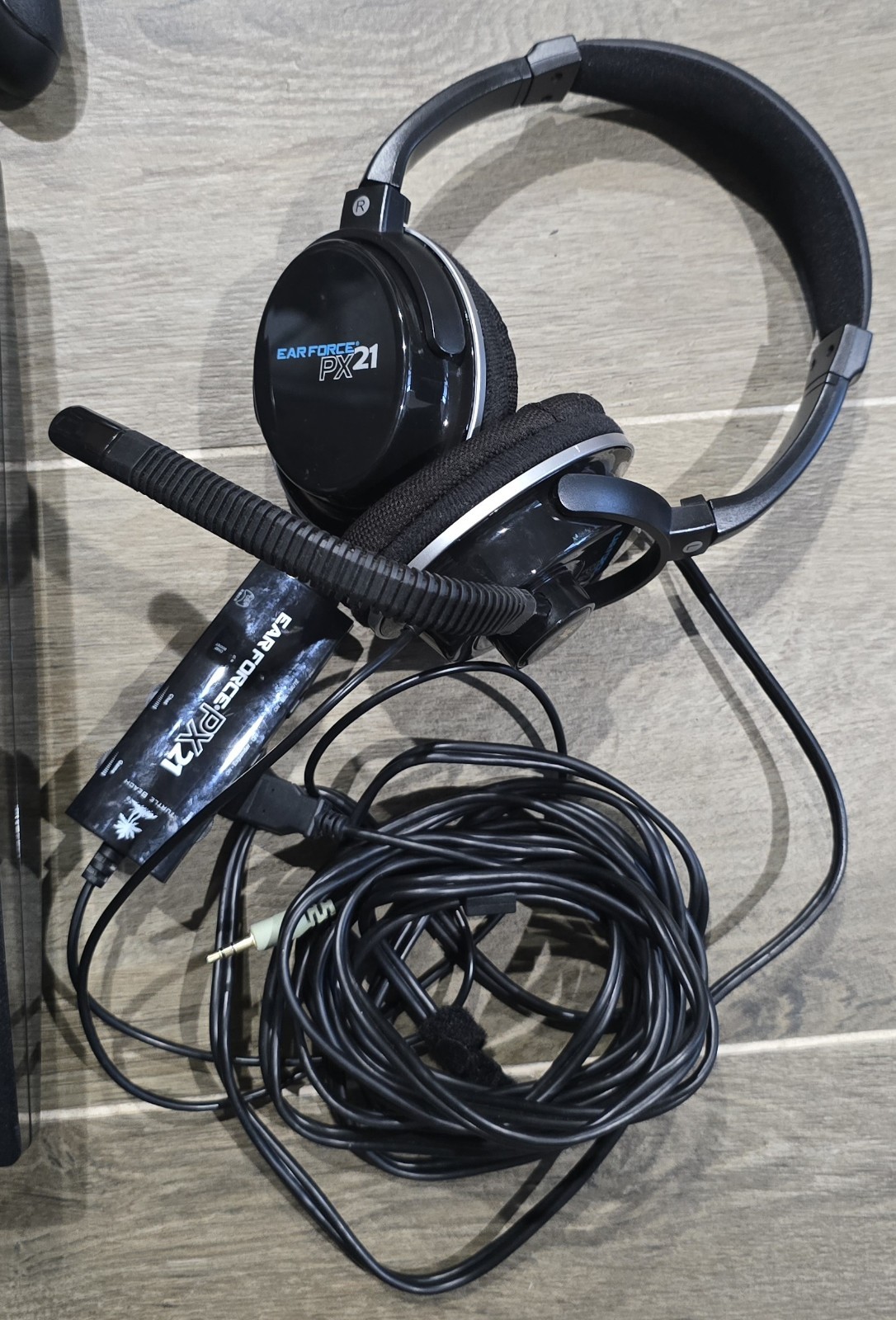 Sony PS3 Slim Console Controllers Cords Charger, Turtle Beach Headset (For Parts