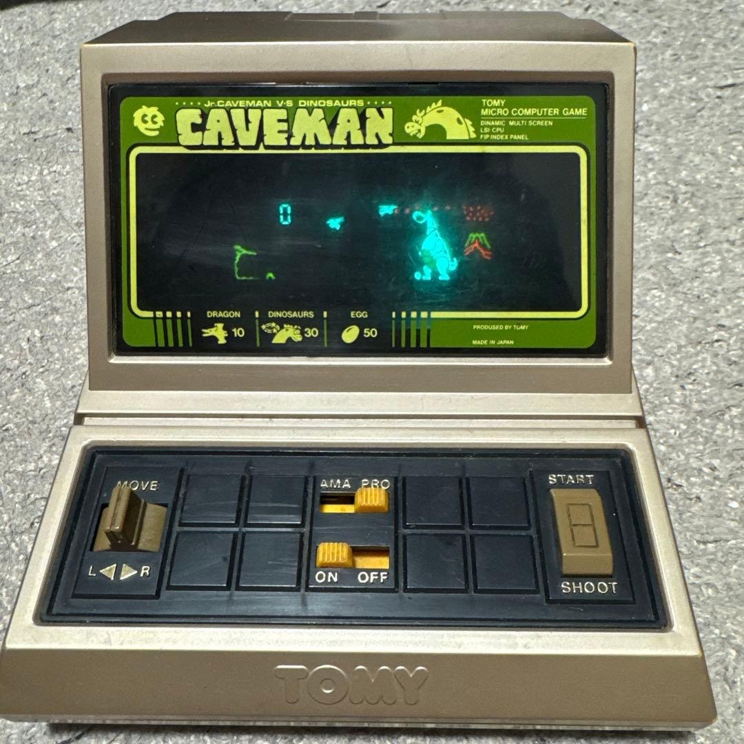 Tested CAVE MAN LSI GAME LCD TOMY Electronic Action 1981 made in Japan