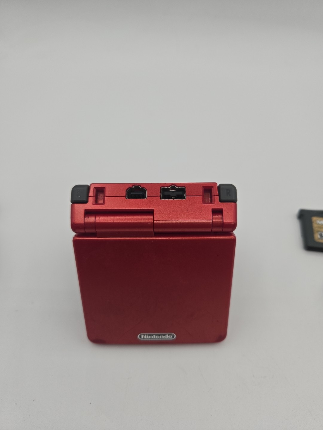 Nintendo Game Boy Advance SP Handheld System Flame Red W/charger And 4 Games