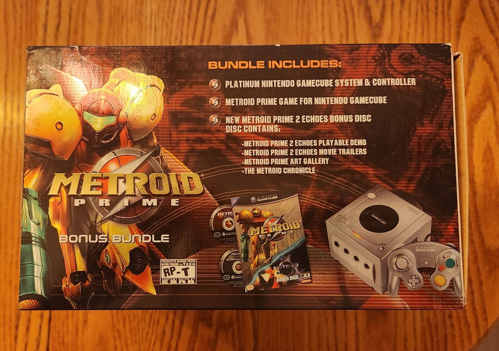 Nintendo GameCube Platinum Metroid Prime Bundle with Box and Manuals