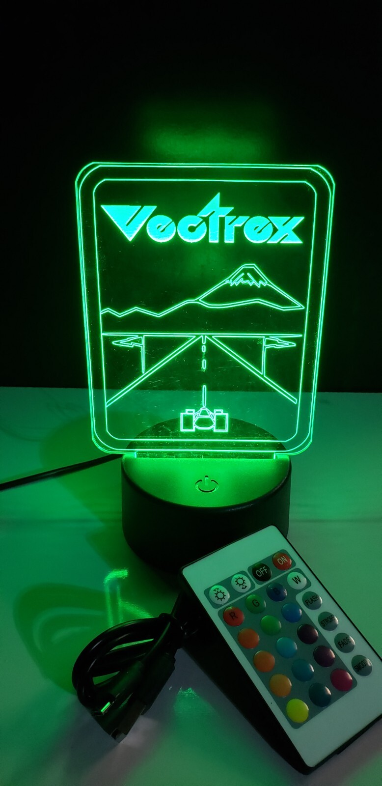 Vectrex led light with remote (show it off) will display 8 different colors