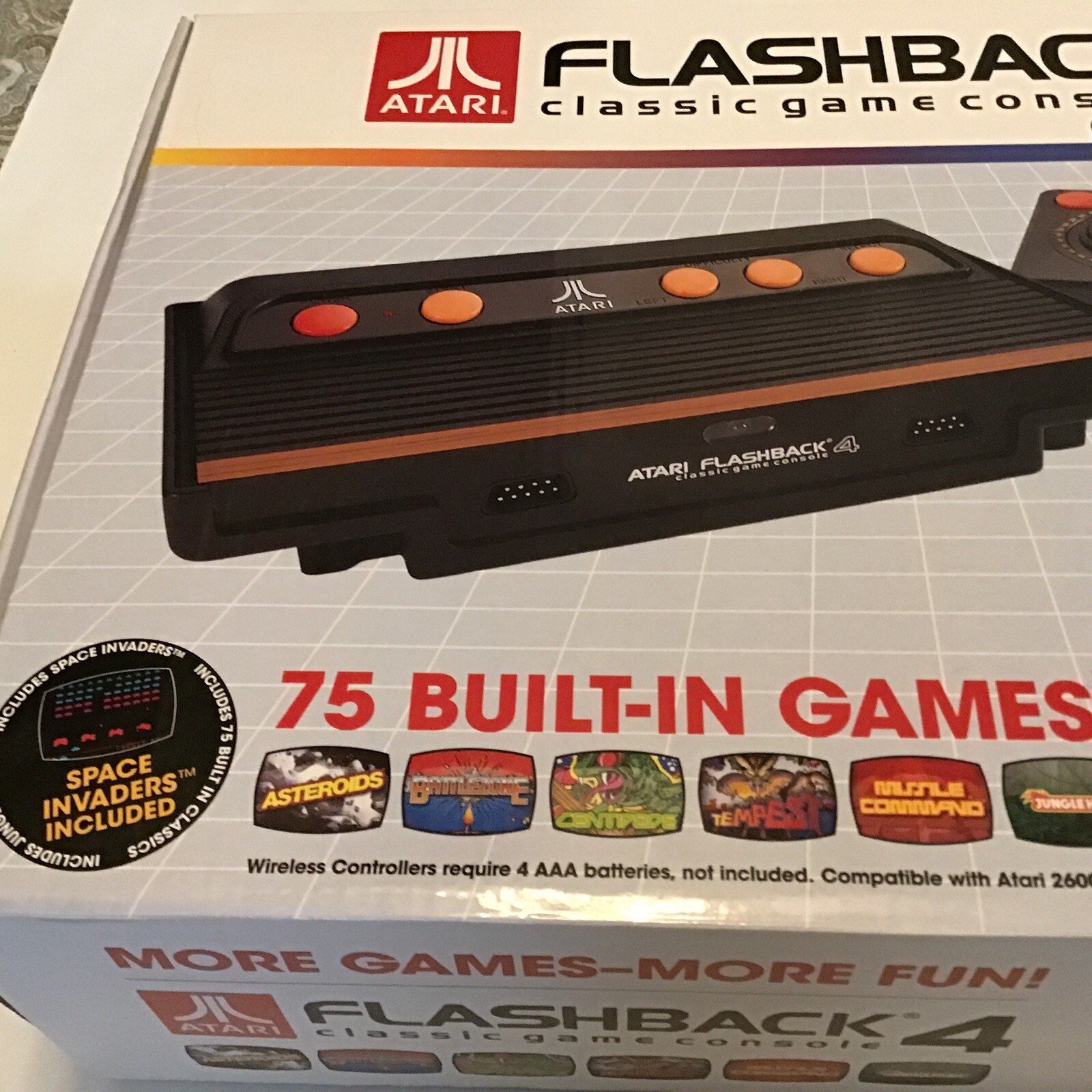Atari Flashback 4 Classic Game Console w/ Limited Edition Poster 76 Games