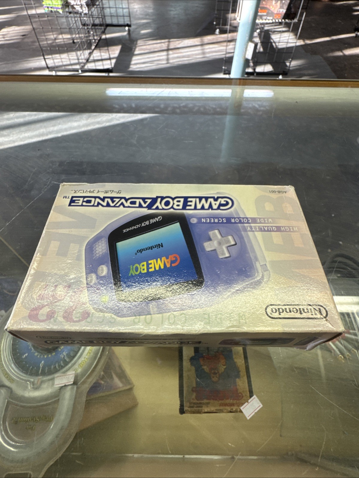 Nintendo Game Boy Advance Launch Edition Milky Blue Handheld System- Box Only