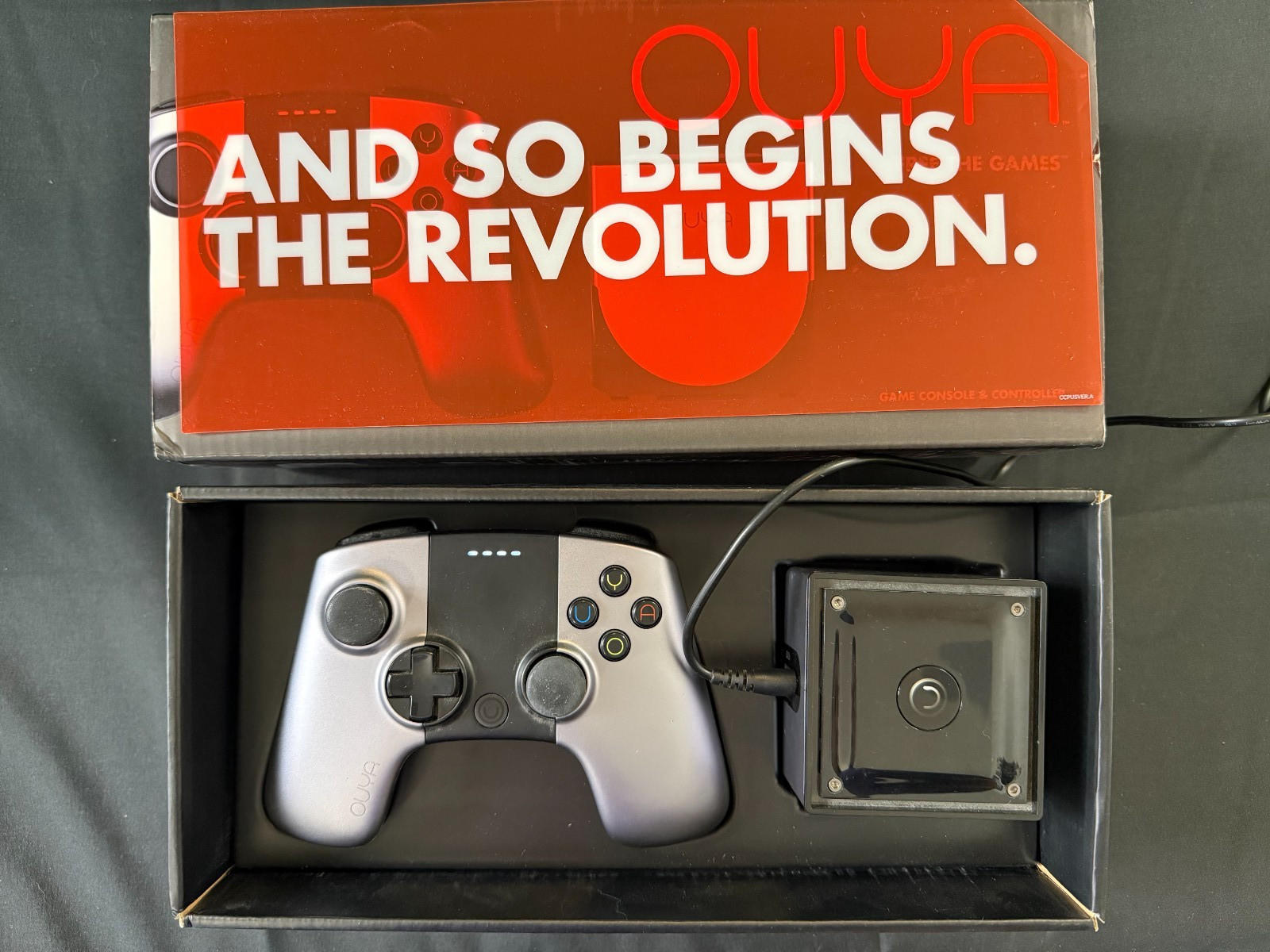 OUYA Console w/ Controller + Box – Tested Works – Retro Gaming Emulator Ready