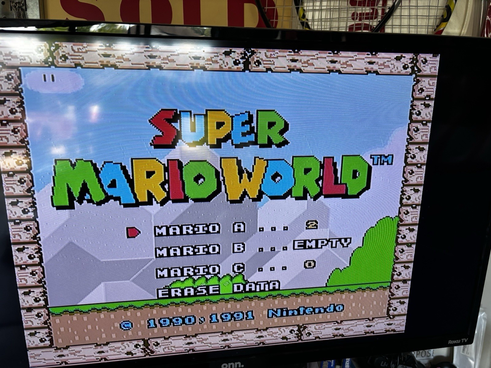 Super Nintendo 1 Chip SNES Console Bundle 1CHIP-with Games-Super Mario World