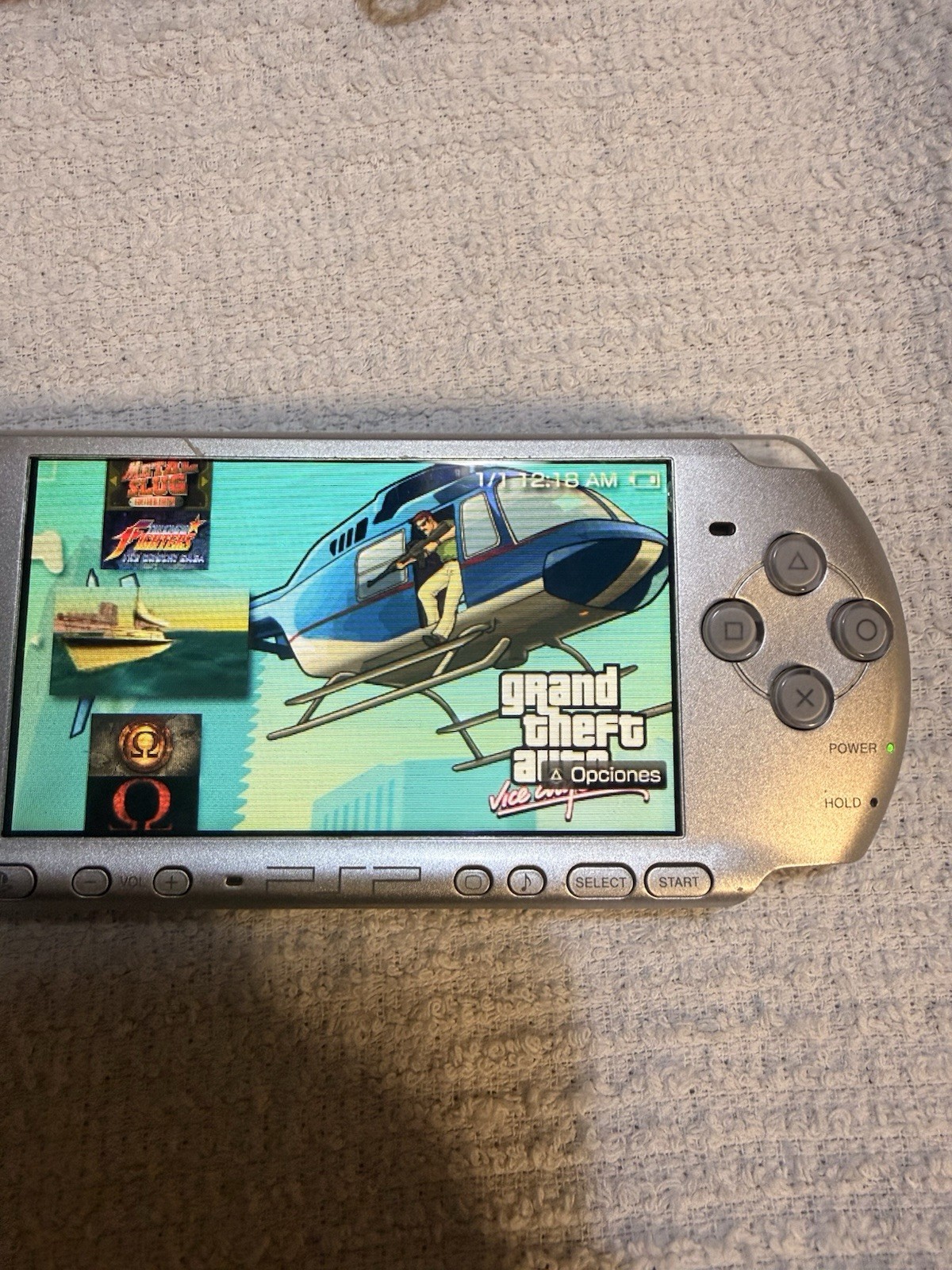 Sony PSP-1000 Silver Handheld System Console w/ 32 GB memory full Games