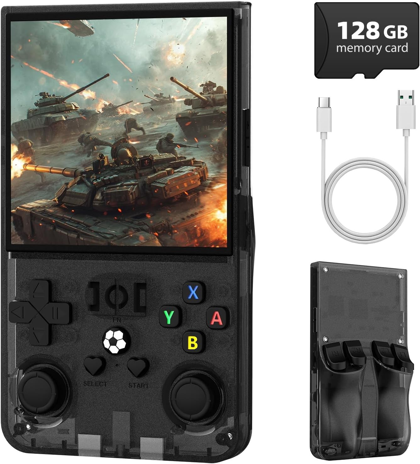 R36MAX 2 Retro Handheld Game Console, Large 4.5 Inch IPS HD Screen, Classic Game