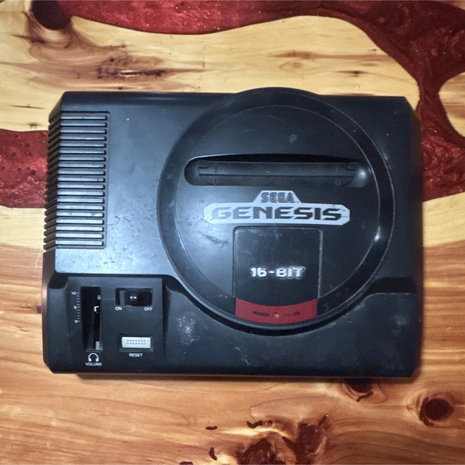 SEGA Genesis 16-Bit Home Console Black MK-1601 Volume Control Headphone Jack