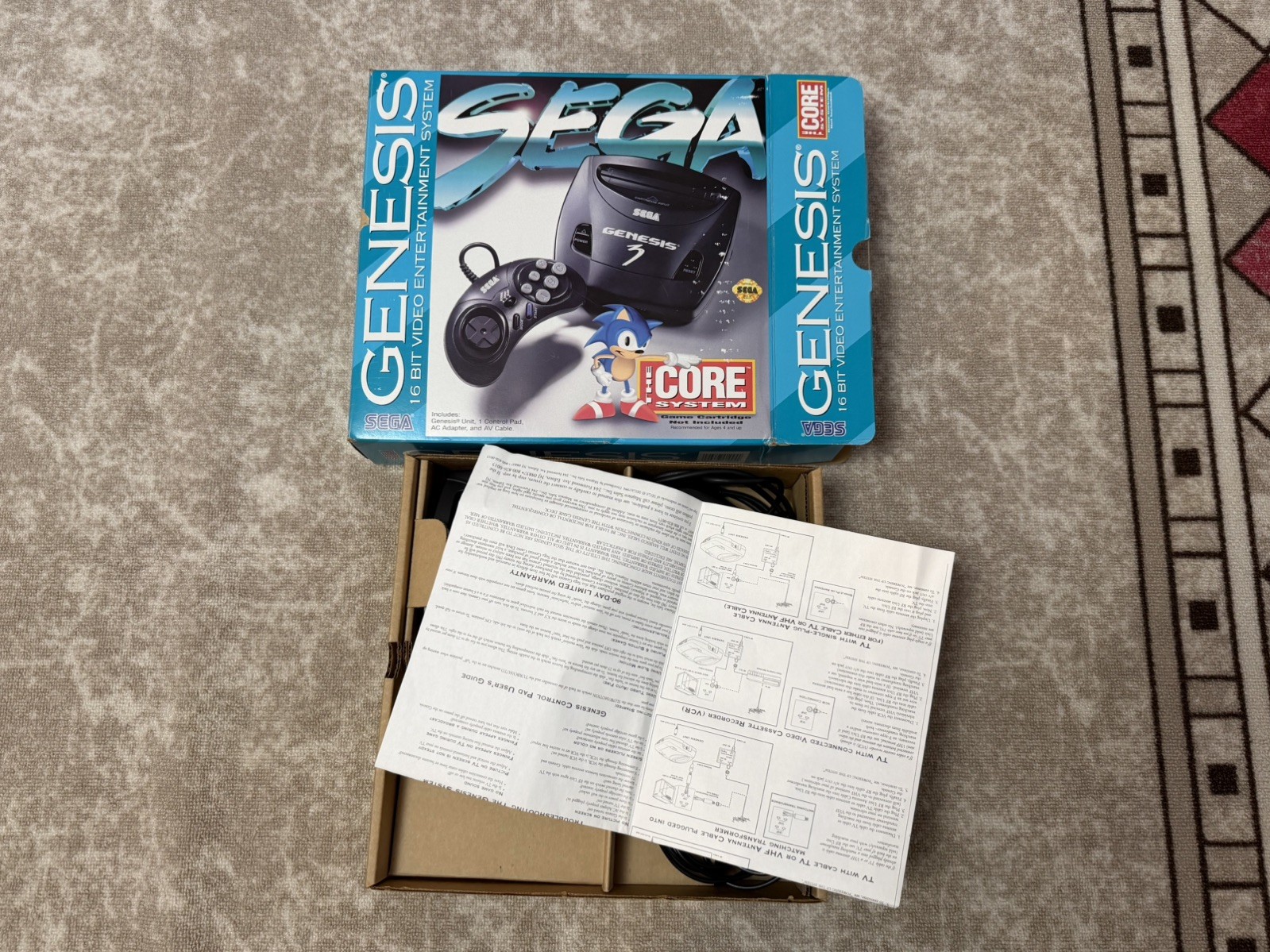 Sega Genesis III Model 3 Console Core System – Tested, come in box! No manual.