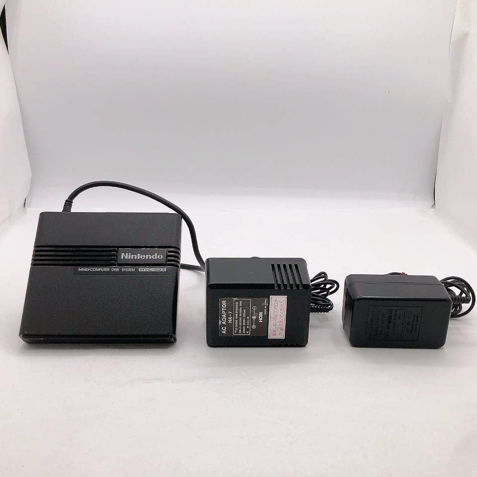 Nintendo Famicom Console Disk System Adapter set New Belt Made in Japan Tested