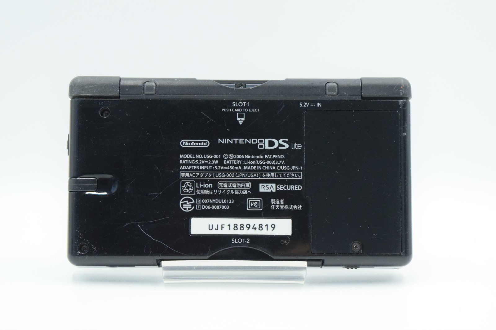 Nintendo DS Lite Console Black Tested Working Genuine Japan Region Free