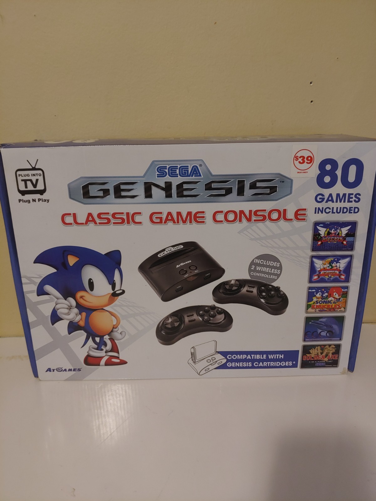 Sega Genesis Classic w/80 built in games. 2012. tested. w/ retail box 93% pkg…