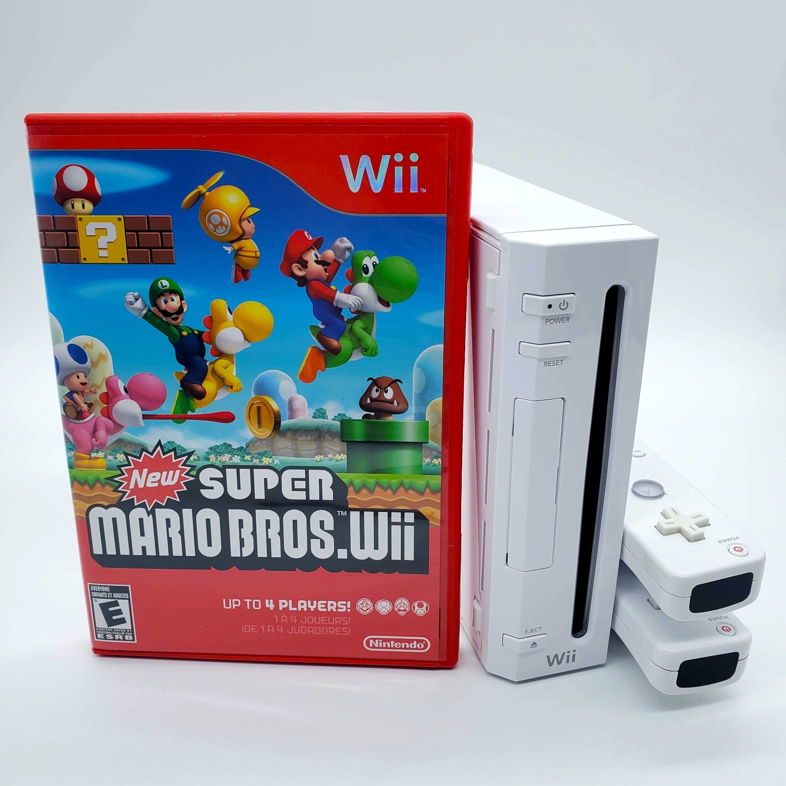 Nintendo Wii Console Complete Set Mario Kart GameCube Support