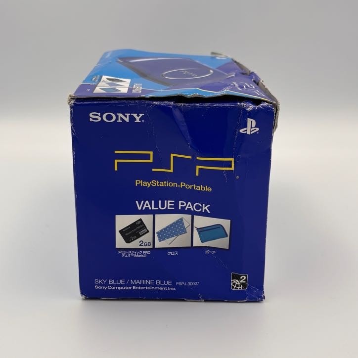 Sony PSP-3000 Aqua Blue Value Pack Console Bright LCD Slim & Lite Boxed Excellen