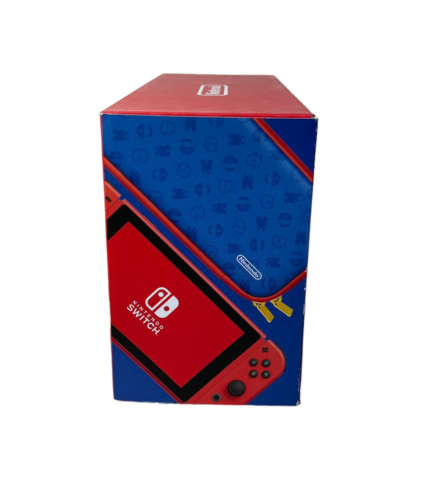 Nintendo Switch Mario Red Blue Edition Console & Mario + Rabbids Kingdom Battle