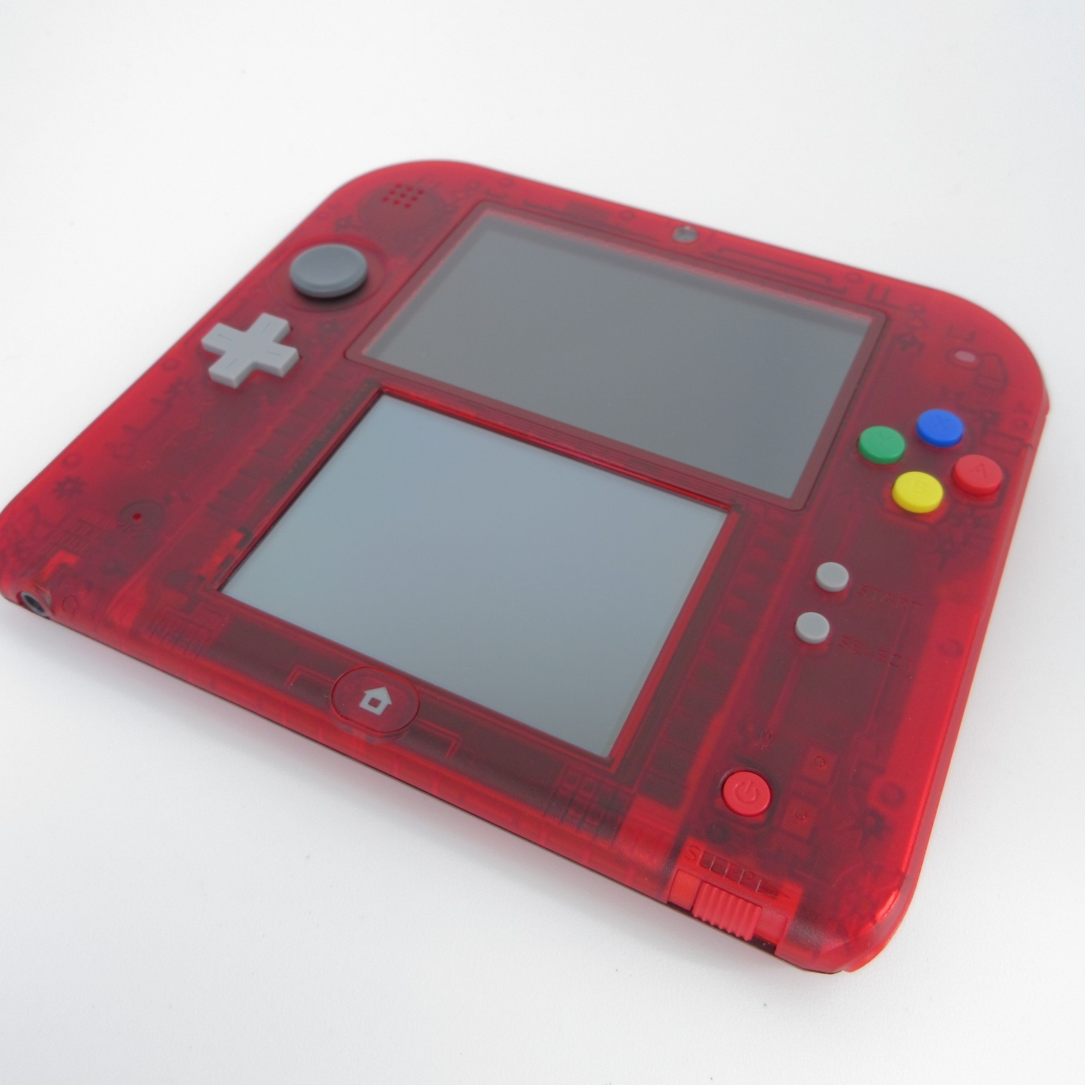【Mint】Nintendo 2DS Pokemon Clear Red Console Japanese Edition #DEN1115/02