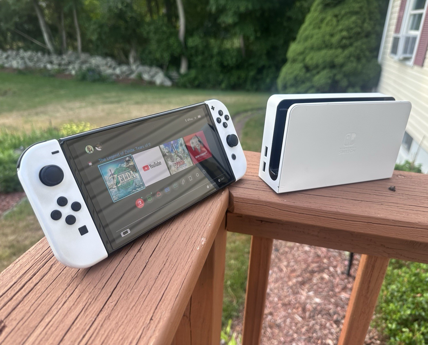Nintendo Switch OLED Model 64GB White Joy-Con Wi-Fi Console Dock Carrying Case