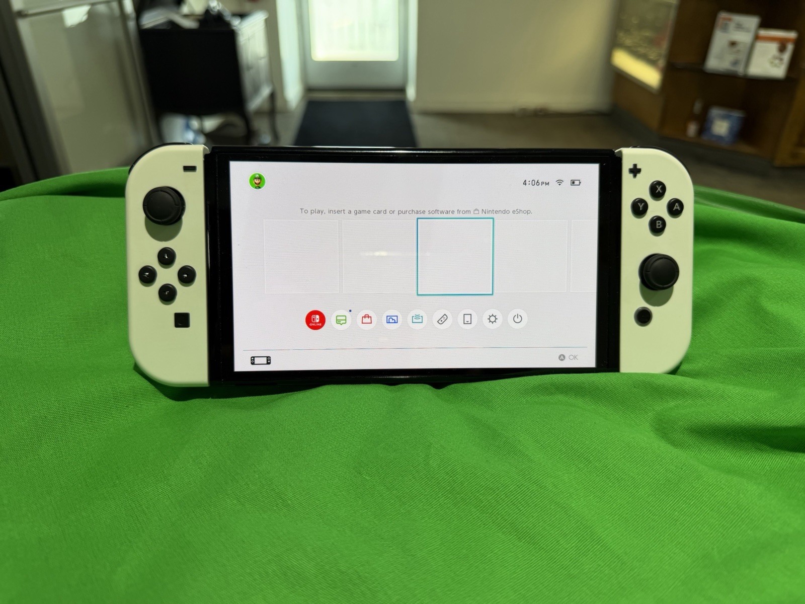 Nintendo Switch OLED Bundle White Console w/ Dock, Joy-Con, Charger, Case, Box