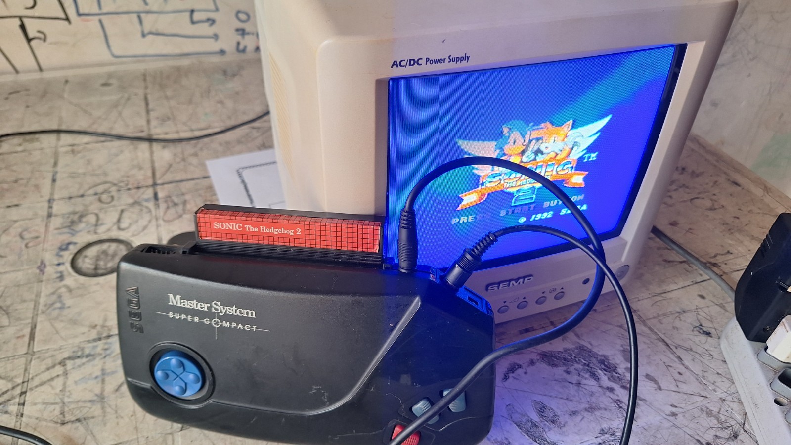 Tec Toy Master System Super Compact TECTOY sonic 1 in memory and slot to cart