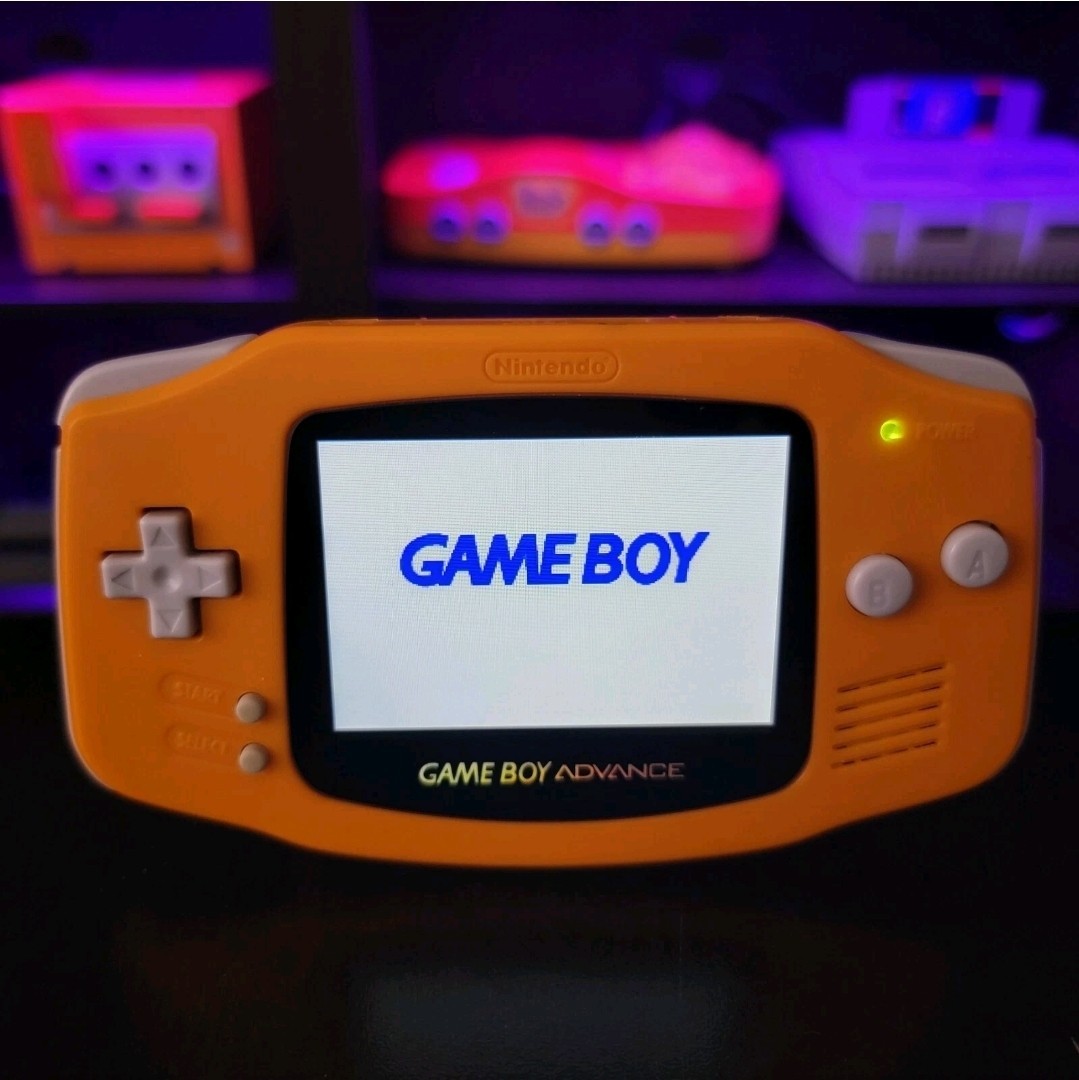 Spice Orange Game Boy Advance GBA iPS LCD USB-C 1800 mAh Rechargeable Battery