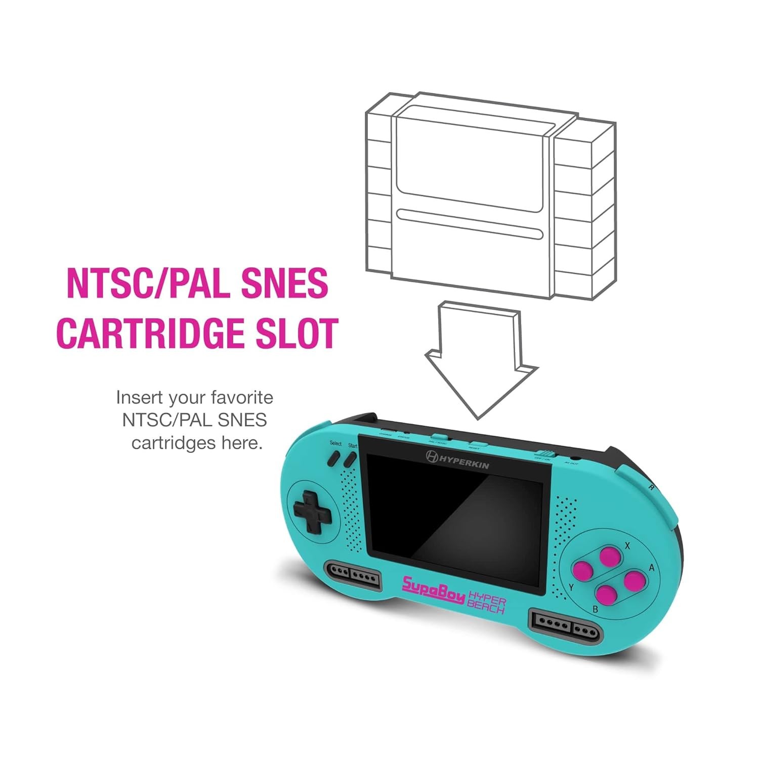 Hyperkin SupaBoy Portable Console for Super NES/Super Famicom HyperBeach (SNES)