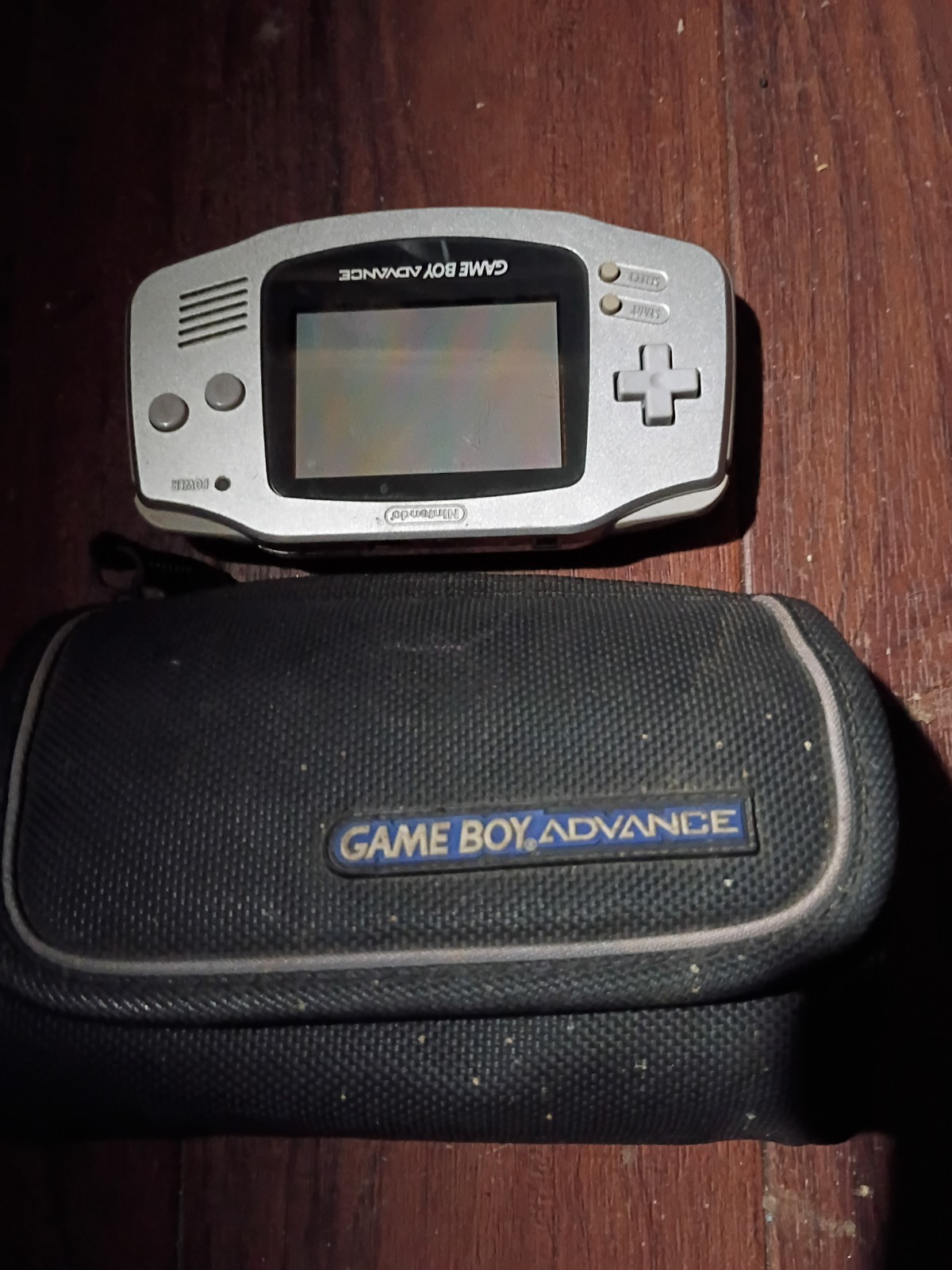 Nintendo Game Boy Advance Silver Console System GBA Works w Case and Charger