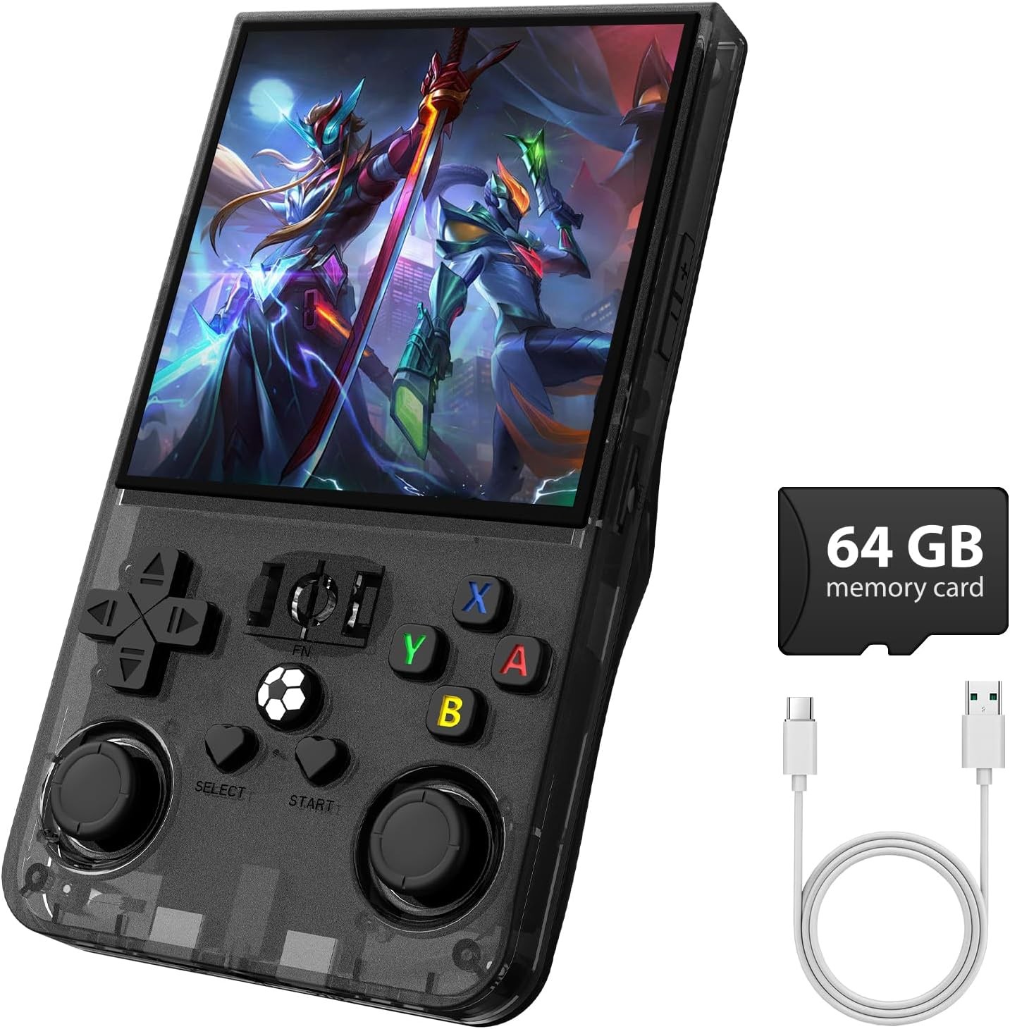 R36MAX Black Gaming 4000mAh 64GB Retro