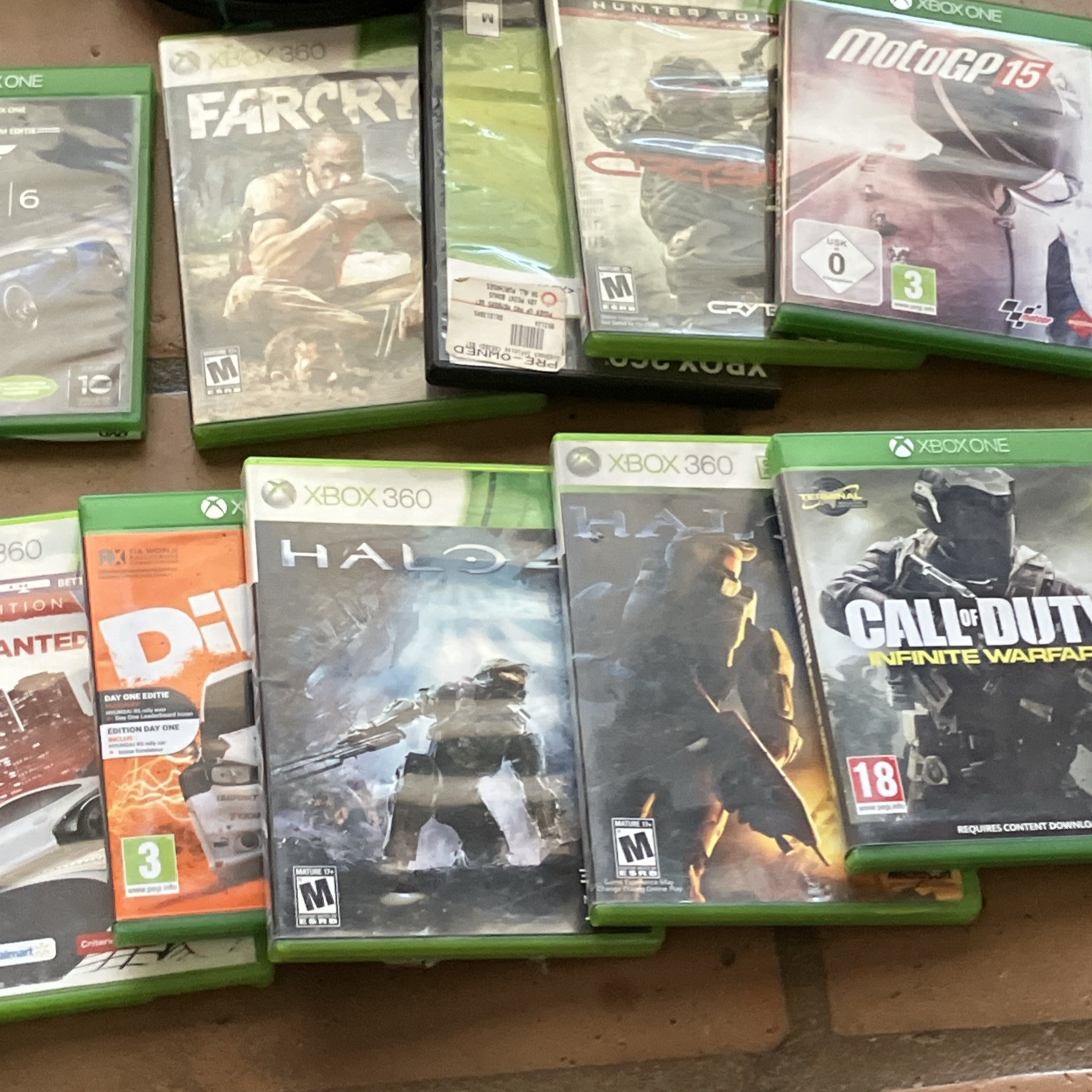 Microsoft XBox 360 S Console Model 1439 250gb Kinect Bundle Used With 12 Games