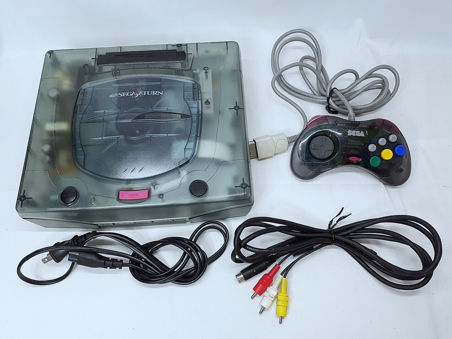 Sega Saturn Derby Stallion Limited Skeleton Black console set NTSC-J Tested