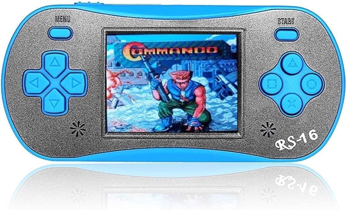 Handheld Game Console for Kids 260 Games Retro Arcade 2.5” LCD Blue