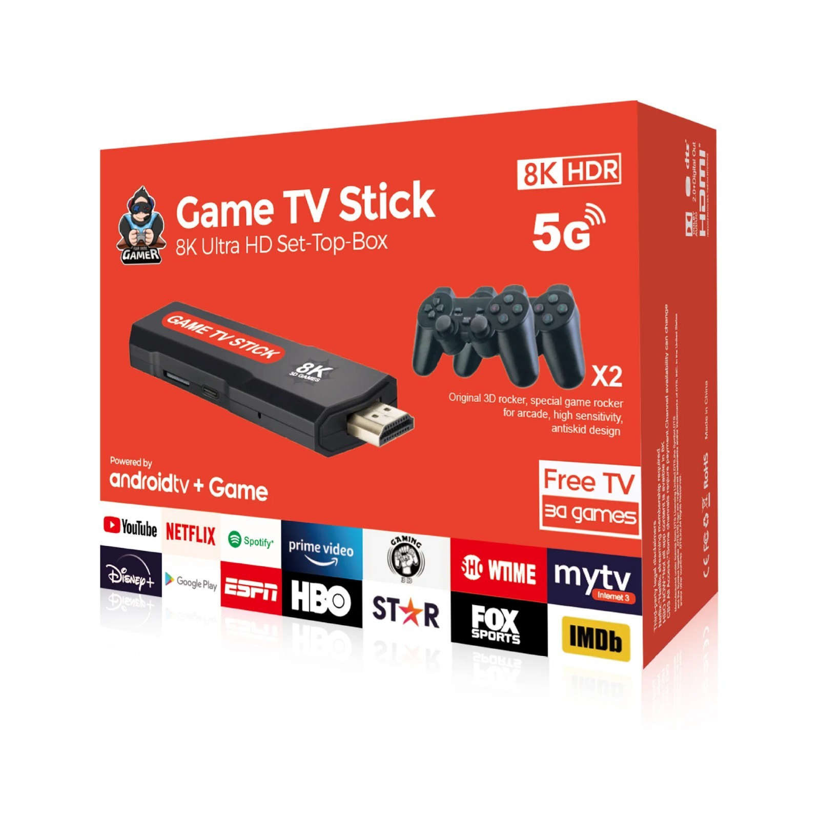 X2 Game Stick- Upgraded 8K 5G, with 30000+ Retro Games, TV Video Game Console