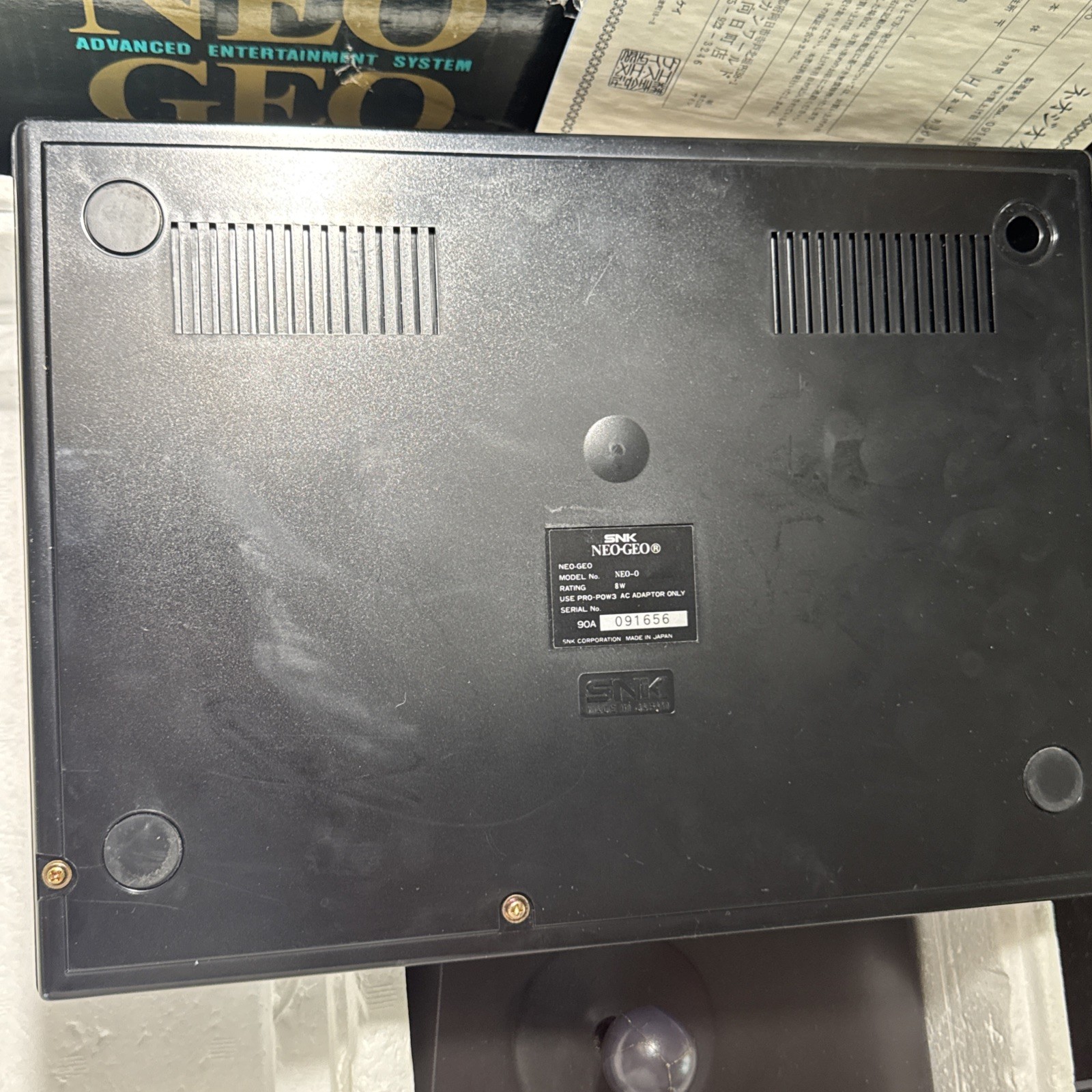 NEO GEO AES MAX 330 MEGA CONSOLE COMPLETE IN BOX TESTED WORKING