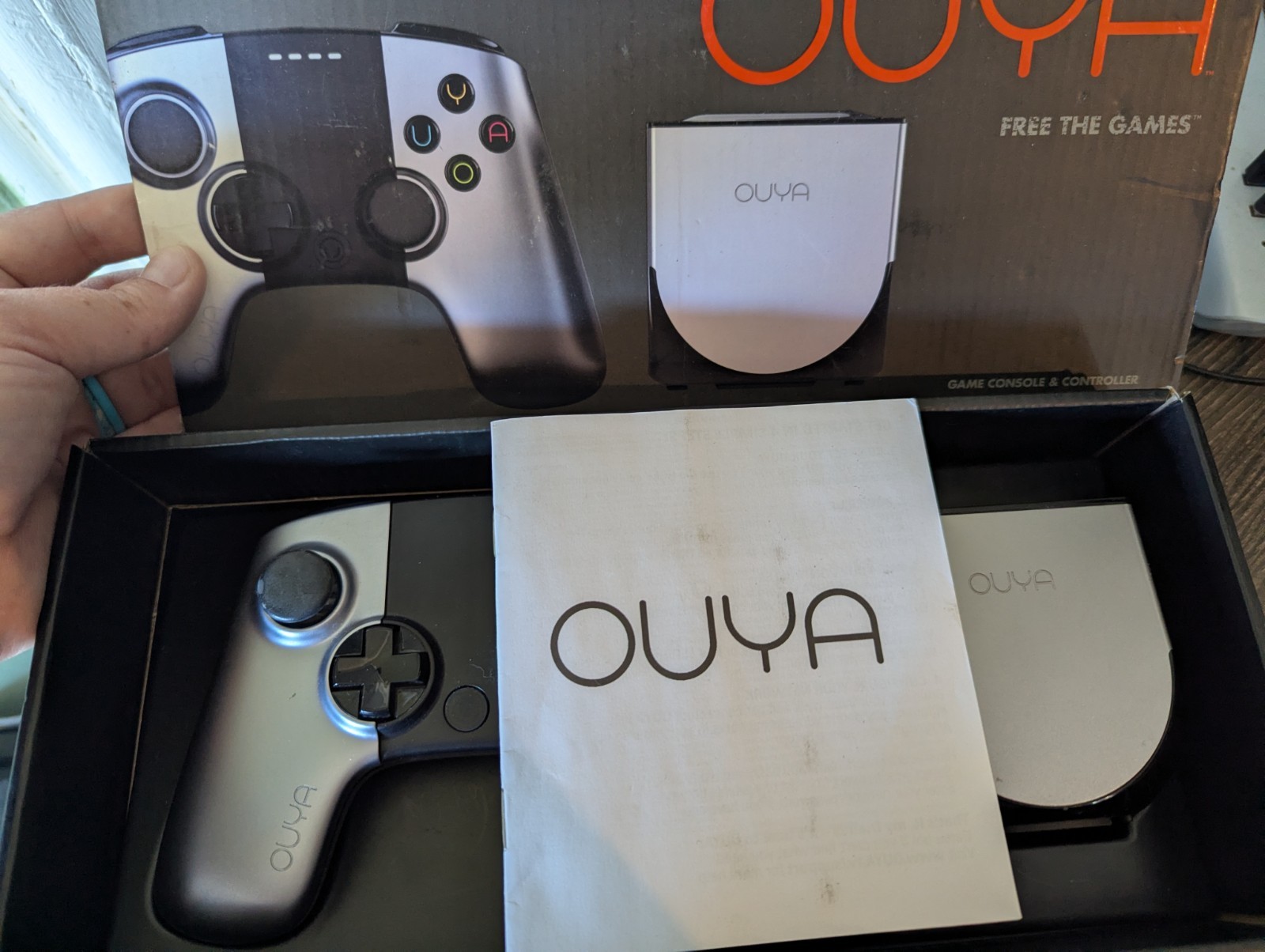 OUYA Silver Console With Controller In Original Box