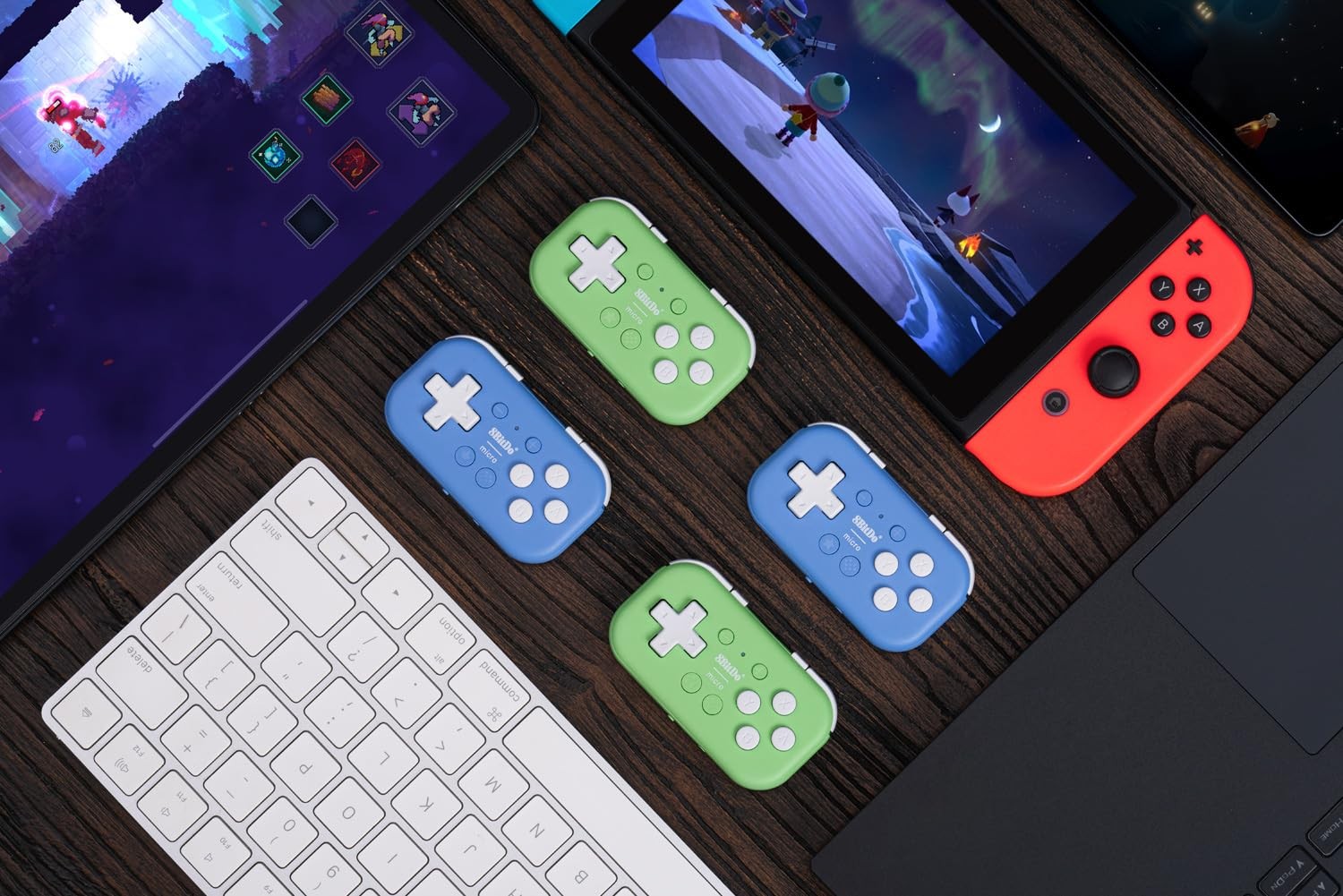 8Bitdo Micro Bluetooth Gamepad Pocket-sized Mini Controller for Switch, Green