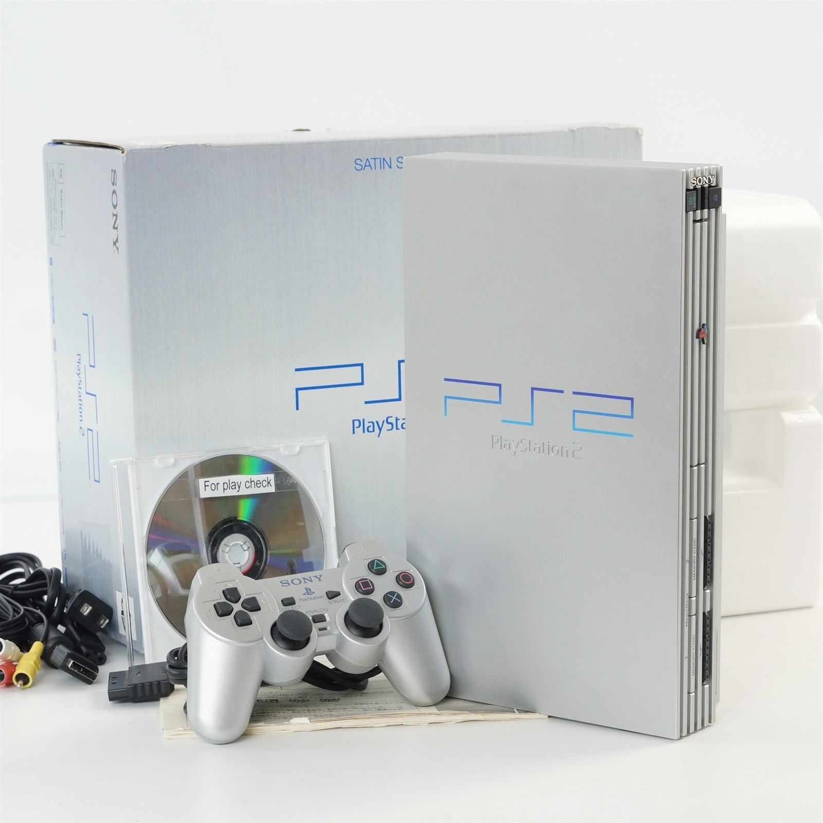 PS2 SILVER Console SCPH-50000 TSS Only for NTSC-J Tested System Playstation2 369