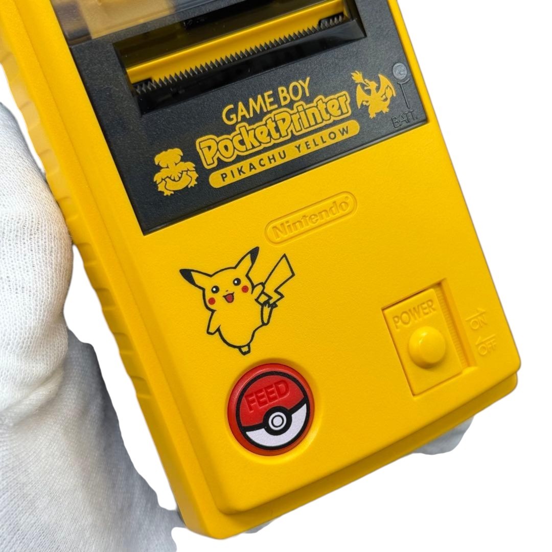 Nintendo Game Boy Pocket Printer Pikachu Yellow Pokemon w/Box Manual Mint