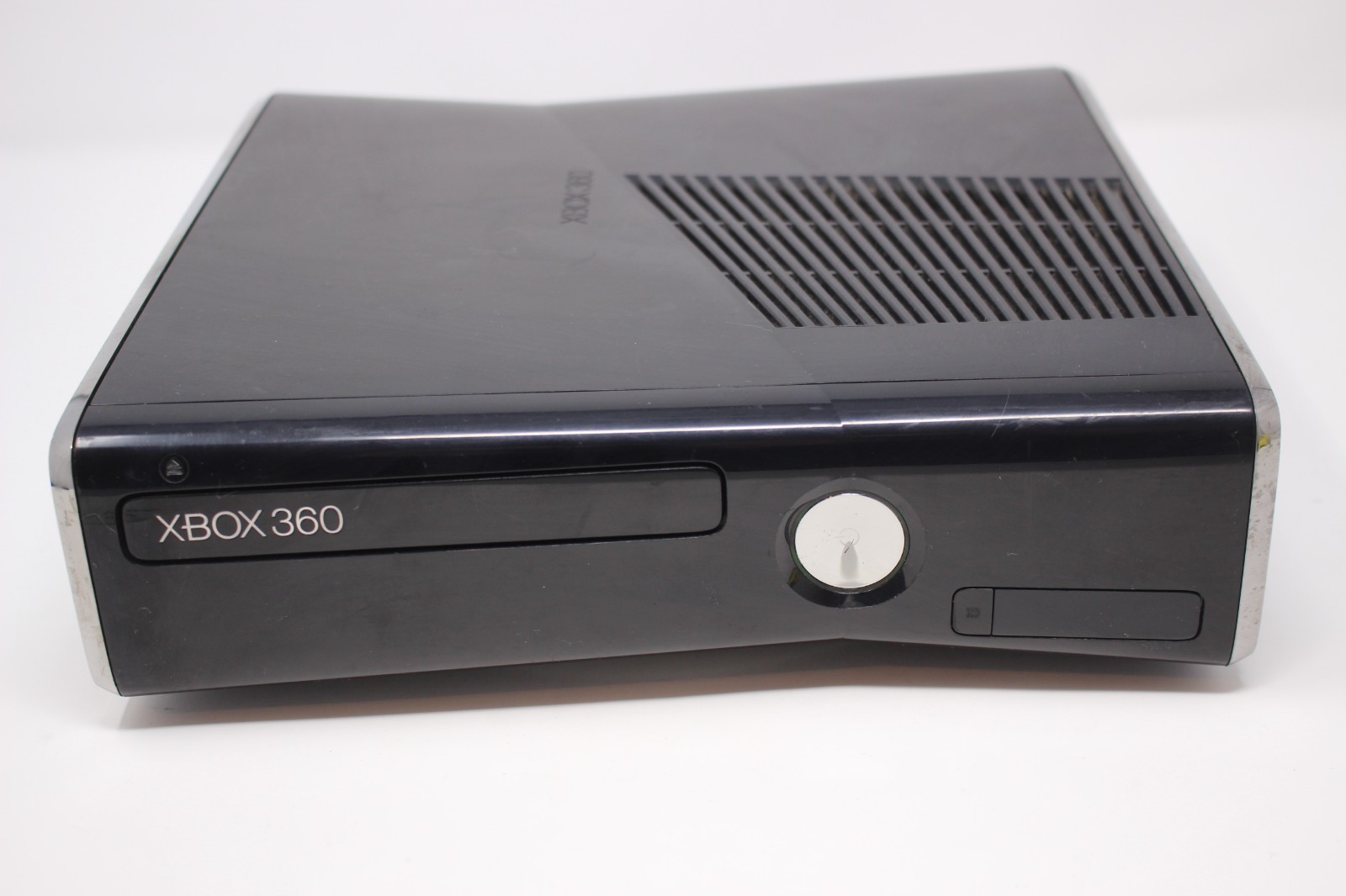 Microsoft Xbox 360 S Slim Console Model 1439 Gloss Black Games 250GB Tested