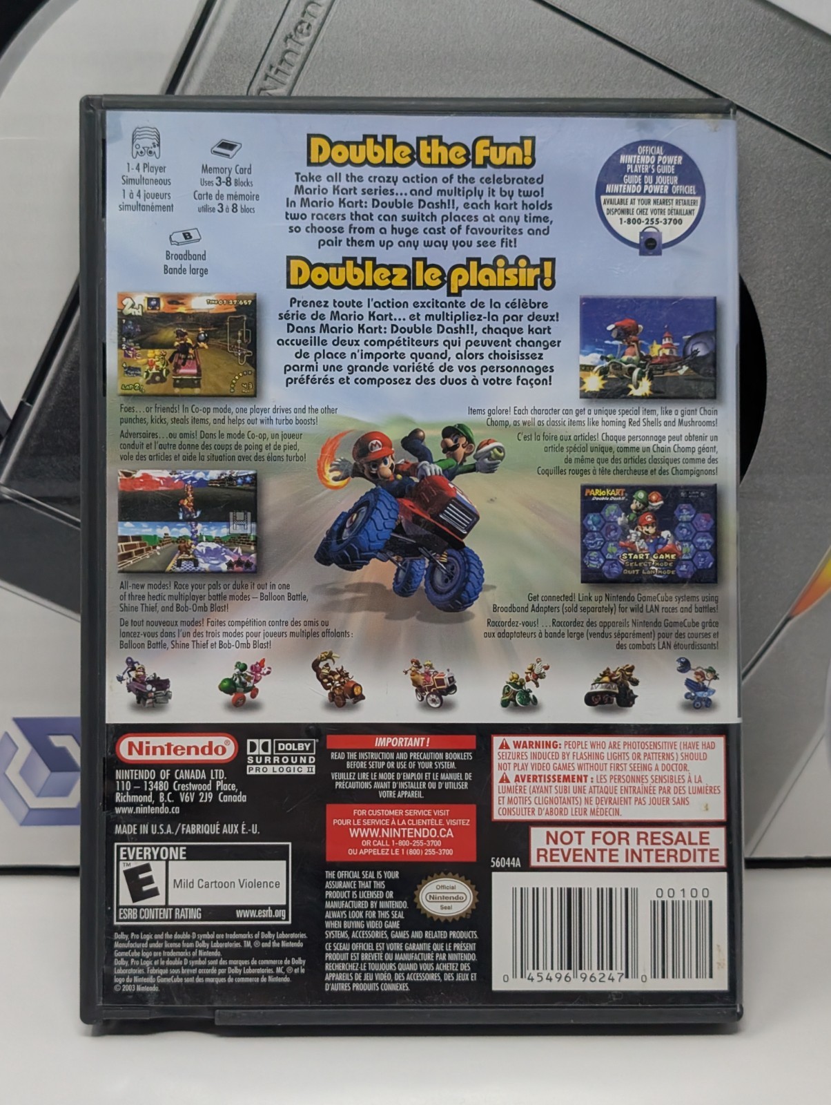 Gamecube Platinum Mario Kart Double Dash – CIB Complete