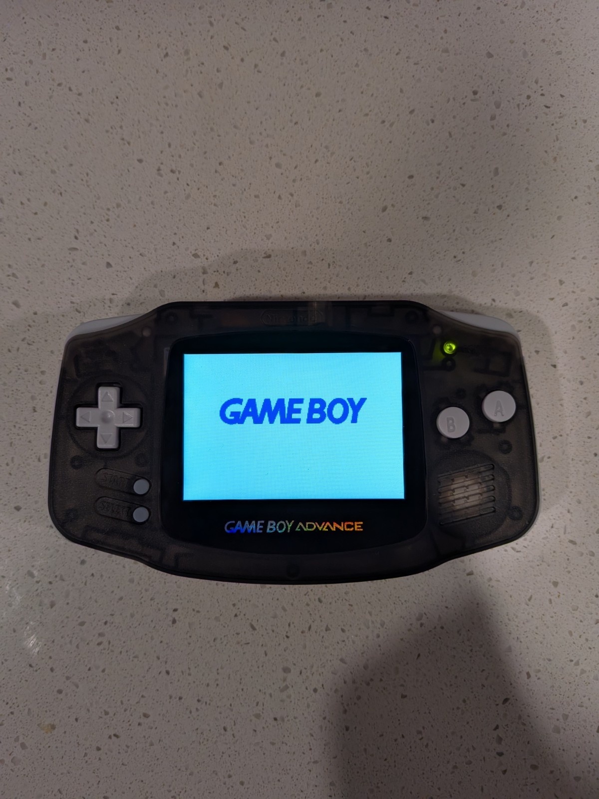 Nintendo Game Boy Advance AGB-001 Laminated IPS USB-C Rechargeable Clear Black