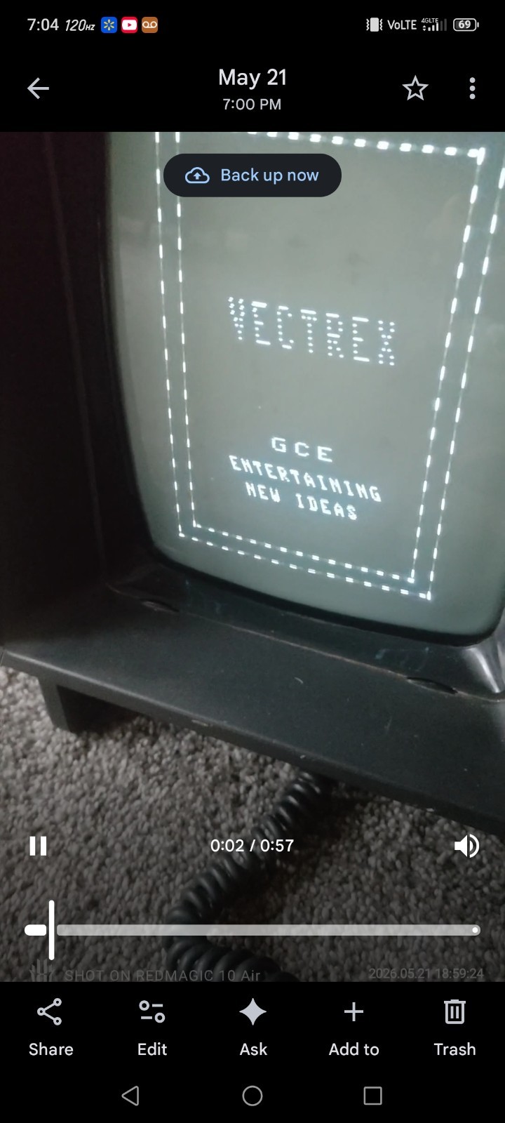 1982 VECTREX CONSOLE HOME ARCADE SYSTEM HP 3000 ,controller n 6 games