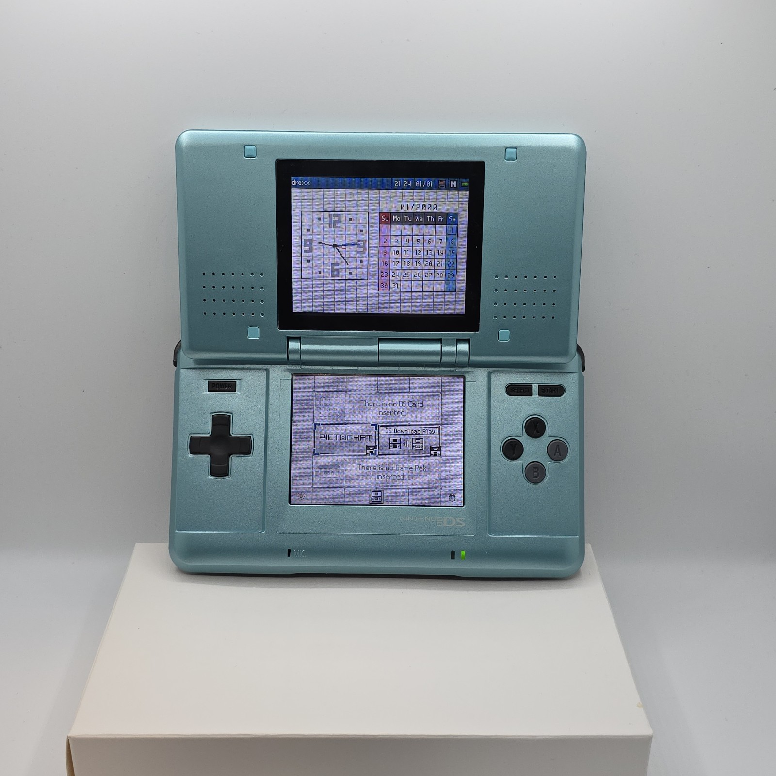 Nintendo DS Original Console- Turquoise 12 Hours Brighter Screens