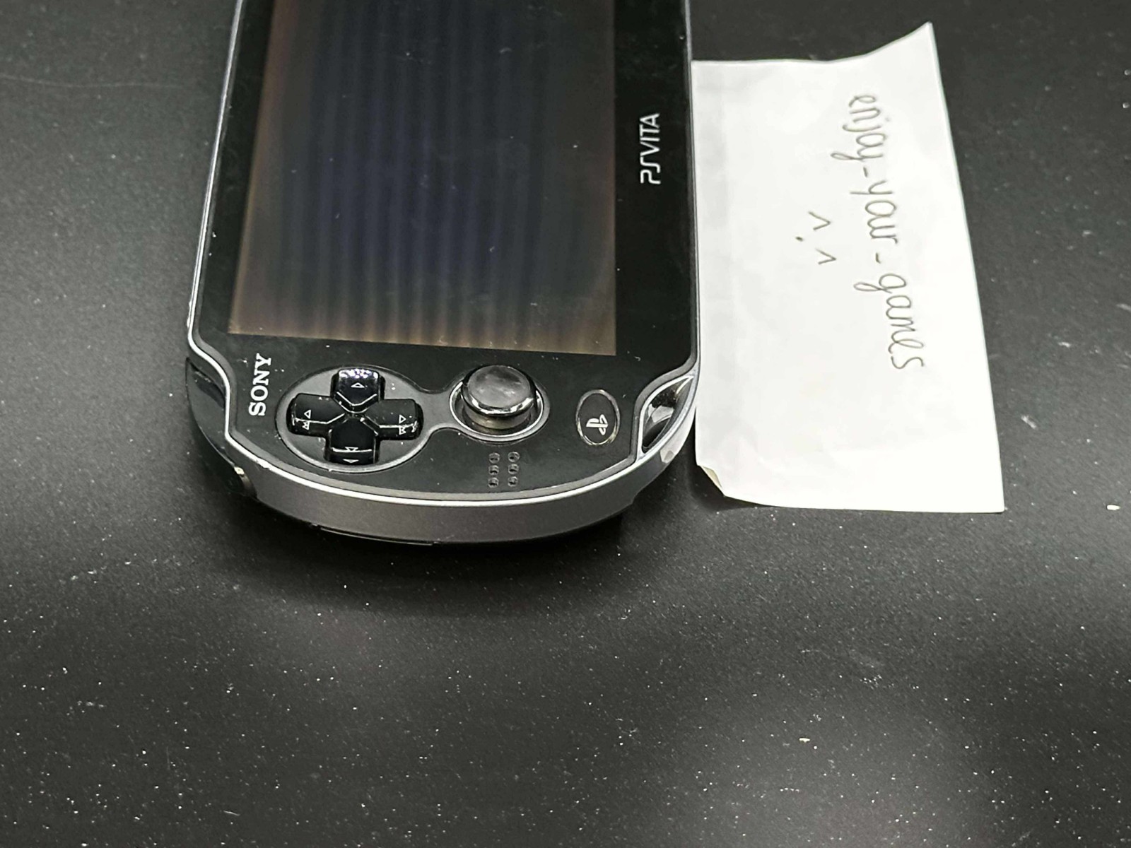 Sony PlayStation PS Vita OLED PCH-1000/1100 Black Used w Charger – SHIP IN 1-DAY