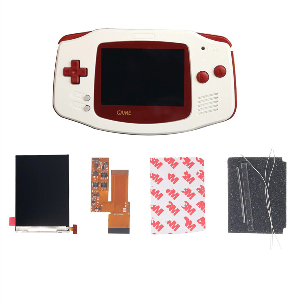 IPS v2 4 Pixels in 1 Full Viewing LCD Kit Backlight For Gameboy Advance GBA