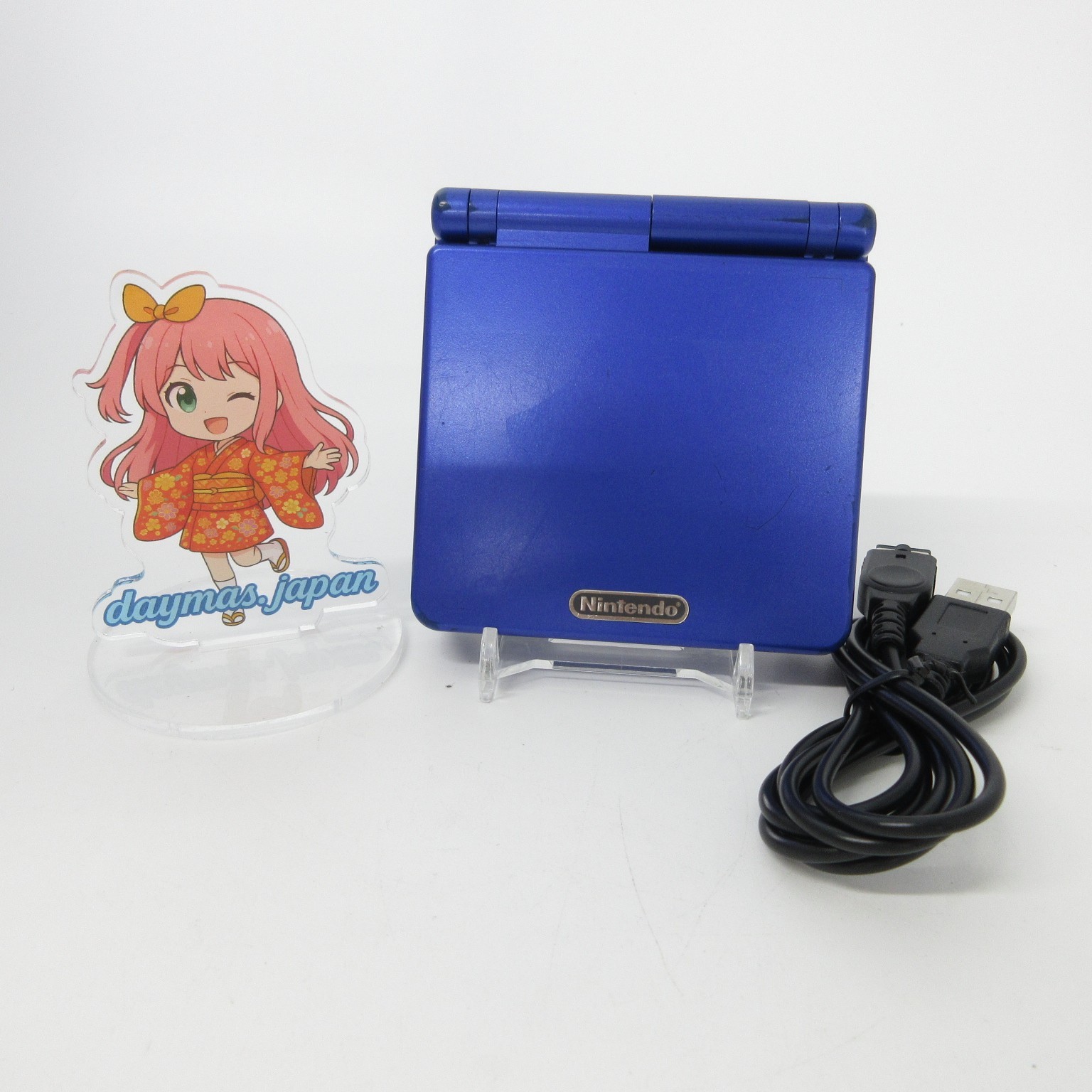 【Excellent】Nintendo GameBoy Advance SP Azurite Blue GBA Console #DEN08/0713/13